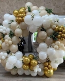 White Sand Gold Balloon Garland Arch Kit, 147pcs Sand White Metallic Chrome Gold Latex Balloons for Boho Neutral Wedding Bridal Baby Shower Engagement Anniversary Birthday Decorations Backdrop