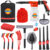 Lezcufer Car Wash Kit with Foam Gun, Car Cleaning Kit with Car Foam Sprayer, Car Detailing Kit, Car Detailing Brush Set, Wheel Brush, Foam Cannon Car Washing Kit Fits Most Garden Hose (red)