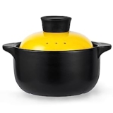 Aroplor Non-Stick Ceramic Cooking Pot 1.2L/1.26Qt/41Oz Spodumene Casserole/Clay Pot/Earthen Pot/Ceramic Cookware with Lid,Uniform Heating,Oven Safe,Heat Resistant,Cooking Hot Pot Dolsot Bibimbap Soup