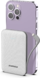 Alongza Portable Phone Charger 4500mAh Small Power Bank with Built-in Cable, External Battery Pack Compatible with iPhone 14/14 Plus/14 Pro Max/13 Pro Max/13/13 Mini/12/12 Mini/12 Pro/11/XR/XS/X/8/7
