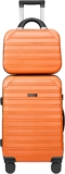 Feybaul Luggage Set 2PCS Suitcase PC+ABS Carry On Luggage with Spinner Wheel