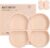 Dommy Butterfly Silicone Toddler Plates with Suction, Divided Design Suction Plates for Toddlers Babies, Food Grade Soft Safe BPA-Free Silicone, Dishwasher Microwave Safe, 6M+