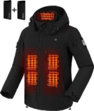 Gozvrpu Heated Jacket for Women and Men – equipped With 2 Pcs of 10000mAh Large Capacity Battery Pack, 7 Heating Zones