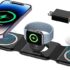 HEYLINSI Wireless Charging Station, Foldable Magnetic Wireless Charging Pad with iPhone 14/13/12 Pro Max/X/XS, 3 in 1 Wireless Travel Charger for AirPods 3/2/Pro Apple Watch