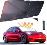 2023 Upgraded Car Windshield Sun Shade Umbrella – Foldable Car Umbrella Sunshade UV Block, Automotive Car Front Window of Heat Insulation Protection