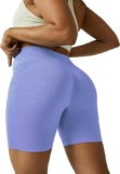 Loustni Workout Shorts for Women Seamless Scrunch Butt Gym Shorts High Waist Tummy Control Athletic Biker