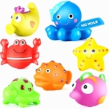 KODGEUSM Mold Free Ocean Bath Toys for Baby Infants 6-18 Months, No Hole No Mold Bathtub Toys