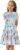 Girls Floral Dresses Flutter Ruffle Sleeve Summer Chiffon Dress for Kids 6-12 Y