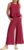 Prinbara Women’s Summer 2 Piece Outfits Sleeveless Round Neck Ruffle Tank Crop Top Wide Leg Pants Set with Pockets