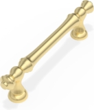 OYX 24Pack 3.75Inch Gold Cabinet Pulls Brass Drawer Handles, Kitchen Pulls for Cabinet and Dresser Drawer Solid Zinc Alloy Cabinet Handles Bathroom Drawer Pulls 3-3/4″