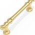 OYX 6Pack Brushed Gold Cabinet Knobs, Brass Knobs for Kitchen Drawers Solid Zinc Alloy Drawer Knobs Gold Kitchen Cabinet Knobs and Drawer Pulls Gold Dresser Knobs 2.1″