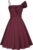 JASAMBAC Women’s One Shoulder Dresses Aline Cocktail Wedding Guest Skater Dress with Pockets
