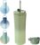 BOTTLE BOTTLE Insulated Coffee Tumblers with Dual-use Lid and Straw Double Walled Iced Travel Coffee Mug for Woman and Man 18 oz Stainless Steel Tumbler with Handle(green gradient
