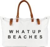 Lamyba Beach Tote Bag for Women Waterproof Sandproof