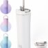 BOTTLE BOTTLE 18 oz Insulated Coffee Tumblers with Dual-use Lid and Straw Double Walled Iced Travel Coffee Mug for Woman and Man Stainless Steel Tumbler with Handle(Purple Gradient