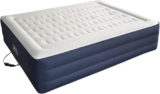 DOING Queen Size Air Mattress with Built in Internal Electric Pump, Durable Adjustable Blow Up Mattress Airbed Height 19.5 Inch for Camping Home & Travel Easy to Inflate/Quick Set Up for Kids & Adults