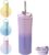 BOTTLE BOTTLE 18 oz Insulated Coffee Tumblers with Dual-use Lid and Straw Double Walled Iced Travel Coffee Mug for Woman and Man Stainless Steel Tumbler with Handle(Purple Gradient