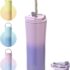 bottlebottle BOTTLE BOTTLE Insulated Coffee Tumblers with Dual-use Lid and Straw Double Walled Iced Travel Coffee Mug for Woman and Man 18oz Stainless Steel Tumbler with Handle (white)