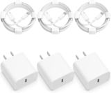 3-Pack iPhone 14 13 12 11 Fast Charger,【Apple MFi Certified】 20W PD USB C Wall Charger 6FT Cable Fasting Charging Adapter Compatible with iPhone 14Pro/13 Pro/12/12 Pro Max/11 Pro Max/XS Max/XS/XR/X/8