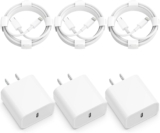 3-Pack iPhone 14 13 12 11 Fast Charger,【Apple MFi Certified】 20W PD USB C Wall Charger 6FT Cable Fasting Charging Adapter Compatible with iPhone 14Pro/13 Pro/12/12 Pro Max/11 Pro Max/XS Max/XS/XR/X/8