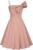 JASAMBAC Women’s One Shoulder Dresses Aline Cocktail Wedding Guest Skater Dress with Pockets