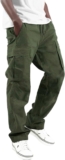 Men’s Cargo Pants with Pockets Cotton Hiking Sweatpants Casual Athletic Jogger Sports Outdoor Trousers Loose Fit