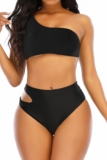 Adisputent Womens High Waisted Bikini One Shoulder Swimsuits Tummy Control Sexy High Cut Two Piece Bathing Suits