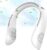 Portable Neck Fan, 360° Cooling Personal Fan, Hands Free Bladeless Fan, Battery Operated, USB Rechargeable, 3 Speeds Wearable Quiet Fan for Outdoor Indoor, White