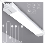 WNSNOU LED Light with Plug, 1.4FT 1700LM 5000K Utility LED Shop Light, 16W IP66 and Linkable LED Tube Light, Cabinet Light with NO/Off Switch, LED Ceiling and Closet Light for Workshop…