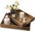 Set of 2 Serving Tray Rustic Tray for Countertop Wood Decorative Tray Serving Tray with Handles Nesting Trays for Coffee Table