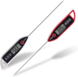 KISTARCH 2 Pack Meat Thermometer,Digital Instant Read Meat Thermometer,Kitchen Cooking Thermometer for Food BBQ Grill, Milk Yogurt,Bath Water, Oil Deep Frying, Coffee,Kitchen Baking,Candy