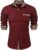 JINIDU Men’s Casual Cotton Dress Shirt Plaid Collar Long Sleeve Button Down Shirt