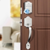 Fingerprint Front Door Lock Set, Guarder Keyless Entry Door Lock with Handle, Electronic Keypad Deadbolt with Fingerprint/Keypad Code/Keys, 300 Users Auto Lock, IP66 Relly Waterproof, Easy to Install