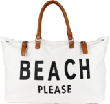 Lamyba Beach Tote Bag for Women Waterproof Sandproof