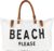 Lamyba Beach Tote Bag for Women Waterproof Sandproof