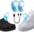 2Pcs Croc Lights, Headlights for Crocs with Rechargeable IPX6 Waterproof,Headlamps for Sports Shoe with 4 Light Modes Head Adjustable, Shoe Lights for Running,Walking Dog, Camping, Hiking (Lake Blue)