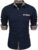 JINIDU Men’s Casual Cotton Dress Shirt Plaid Collar Long Sleeve Button Down Shirt