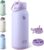 BOTTLE BOTTLE 32oz Insulated Water Bottle Stainless Steel Sport Water Bottle with Straw Dual-use Lid Design for Gym with Pill Box (purple)