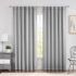 Metro Parlor Grey Teal Fabric Shower Curtain 70×72 Inch, Floral Decor Printed on White Waffle Water Resistant Liner, Bathroom Hotel Spa Washable Bath Curtain