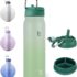 BOTTLE BOTTLE 24oz Insulated Water Bottle Stainless Steel Sport Water Bottle with Straw and Adjustable Lid Daily Pill Organizer (gray gradient)