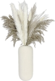 Dried Pampas Grass Decor 21PCS, Dried Flowers Decor, Reeds, Bunny Tails, White Fluffy Pompas Grass, Boho Fall Decor for Vase, Thanksgiving Table Decor, Home Decor