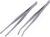 BinaryABC Stainless Steel Straight and Curved Nippers Tweezers Feeding Tongs for Reptile Snakes Lizards Spider,2pcs(Silver)