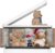 XJJX Storage Bins with Lids,10.5Gal Collapsible Storage Bins with Wheels,Handles,Dual Open Design,Closet Organizers and Storage (Brown)