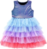 Mermaid Dress, Girls Mermaid Dress Princess Dress for Little Girls,Kids Toddler Summer Tulle Party Sleeveless Mermaid Dresses