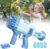 32 Hole Gatling Automatic Bubble Gun ，Rocket Boom Bubble Gun， Bubble Bazooka Gun，Indoor Outdoor Party Wedding Social Outing ， Electric Automatic Bubble MachineToys Gifts for Boys and Girls. (Blue)