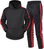 Fudule Men Tracking Suit, Men’s Casual Tracksuit Long Sleeve Sweatsuits Athletic Sets Running Sports Pants