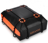 20 Cubic Feet Rooftop Cargo Carrier, Car Roof Cargo Carrier for All Cars with/Without Rack, Waterproof Cargo Carrier Bag, Includes Anti-Slip Mat, Storage Bag & Door Hooks