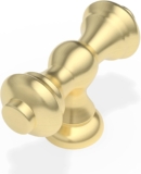 OYX 6Pack Brushed Gold Cabinet Knobs, Brass Knobs for Kitchen Drawers Solid Zinc Alloy Drawer Knobs Gold Kitchen Cabinet Knobs and Drawer Pulls Gold Dresser Knobs 2.1″