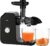 WHALL Slow Juicer, Masticating Juicer, Celery Juicer Machines, Cold Press Juicer Machines Vegetable and Fruit, Juicers with Quiet Motor & Reverse Function, Easy to Clean with Brush,BPA Free,Black
