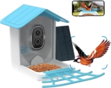 Smart Bird Feeder with Camera, 1080P HD Bird Watching Camera with Auto Capture Bird Videos & Solar Panel, App Notify When Birds Detected, Free AI Identify Bird Species Ideal Gift for Family